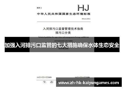 加强入河排污口监管的七大措施确保水体生态安全